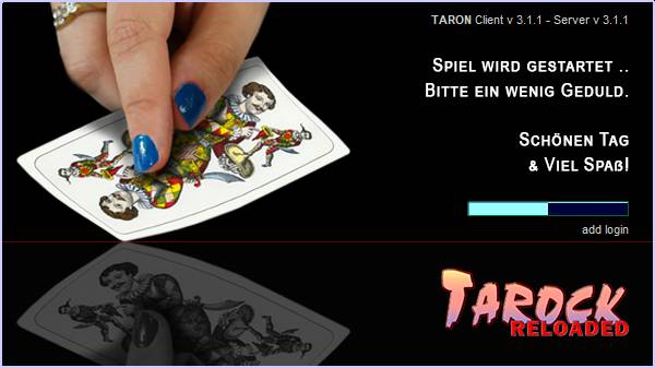 Das Lade-Fenster für Tarock